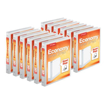 Load image into Gallery viewer, Cardinal 1 Inch 3 Ring Binders, White, 12 Pack, Round Ring Binder, Holds 225 Sheets, PVC Free, Customizable Covers, 2 Pocket View Binders for Office and School Organization
