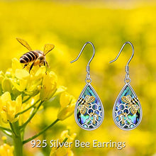 Load image into Gallery viewer, Bee Dangle Earrings Bee Earrings 925 Sterling Silver Bee Drop Earrings Jewelry Gifts for Women Friends Mother Daughter (bee earrings 2)
