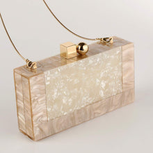 Load image into Gallery viewer, Menurra Women Acrylic Evening Clutch bag Glitter Marble Purse Handbag for Wedding Cocktail Party Prom
