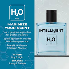 Load image into Gallery viewer, Intelligent H2O | Aquatic, Bold, and Refreshing | Eau de Parfum for Men | 3.4 Fl Oz (100 mL)
