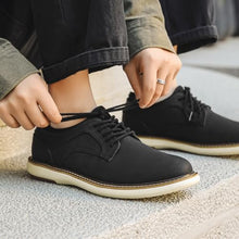 Load image into Gallery viewer, BRECAVE Casual Dress Shoes Men Size 9.5 Dress Sneakers CAN Barefoot WEAR Business Fashion Shoes Stylish Formal Derby Oxford Black
