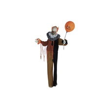 Load image into Gallery viewer, Haunted Hill Farm Life-Size Scary Talking Clown, Halloween Animatronic with Motion and Touch Activated Lights and Sounds, Battery Operated Indoor or Covered Outdoor Halloween Decorations
