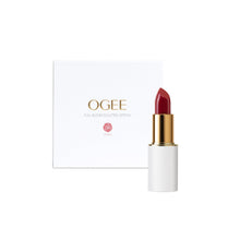 Load image into Gallery viewer, Ogee Full Bloom Sculpted Lipstick (Santana - Cherry Red) - Long Lasting Organic Lipstick with Jojoba Oil &amp; Micro Hyaluronic Acid - 70% Organic Ingredients &amp; Made in USA
