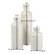 Load image into Gallery viewer, Sullivans White Ceramic Vase Set, Farmhouse Decor, Home Decorative Vase, Vases For Your Kitchen, Bedroom, Office, Living Room, Bathroom, &amp; Shelf Centerpiece Table Decorations (CM2333)
