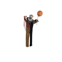 Load image into Gallery viewer, Haunted Hill Farm Life-Size Scary Talking Clown, Halloween Animatronic with Motion and Touch Activated Lights and Sounds, Battery Operated Indoor or Covered Outdoor Halloween Decorations
