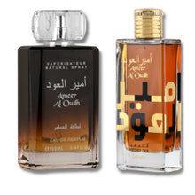 Load image into Gallery viewer, Lattafa Perfumes Ameer al Oudh &amp; Ameer Al oudh intense oudCollection |EDP-100ML-3.4Oz| Woody, Sweet Oud, Bukhoor |Oriental Perfum. (VALUE PACK), 100.0 milliliters, 3.4 Fl Oz, 1

