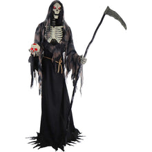 Load image into Gallery viewer, Haunted Hill Farm 7.0-Ft. Motion-Activated Rotting Reaper Animatronic
