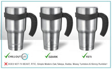 Load image into Gallery viewer, CHILLOUT LIFE Handle for YETI Cup 30 oz - Ozark Trail 30 oz Tumblers, Comfortable Replacement Handle for 30 oz YETI Tumbler &amp; More (Black Handle Only)
