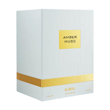 Load image into Gallery viewer, Ajmal Amber Musc Eau de Parfum 3.4 oz / 100 ml – Unisex Amber Floral &amp; Musky Woody Fragrance with Rose, Cedarwood &amp; Musk | Long-Lasting Luxury from Dubai
