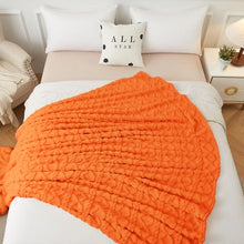 Load image into Gallery viewer, Aganear Fleece Throw Blanket - Cozy Soft Fuzzy Throw Blanket Boho Fall Decor Throw Blankets for Couch, Warm Present for Birthday, Christmas, Halloween, Housewarming(50"x60", Burnt Orange)
