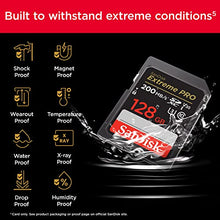 Load image into Gallery viewer, SanDisk 128GB Extreme PRO SDXC UHS-I Memory Card - C10, U3, V30, 4K UHD, SD Card - SDSDXXD-128G-GN4IN
