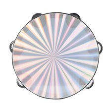 Load image into Gallery viewer, Tambourine 8 inch Radiant Hand Held Drum with Double Row Jingles Reflective Drum Musical Instrument for Church Adults KTV Party
