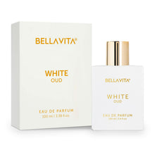 Load image into Gallery viewer, Bellavita Luxury White Oud Perfume for women and men | Long-Lasting | Unisex | Gift for birthdays and anniversary | Vegan and Cruelty-free | IFRA-certified | Arabic Eau de Parfum
