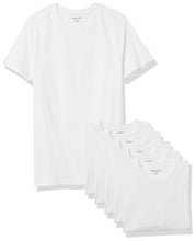 Load image into Gallery viewer, Amazon Essentials Men's Crew Neck T-Shirts, Pack of 6, Versatile Basics, X-Small, White
