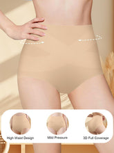 Load image into Gallery viewer, QUASTI Women's High Waisted Underwear Tummy Control Cotton Postpartum Panties Full Coverage Briefs 4 Pack(Regular &amp; Tummy control Plus)（L）
