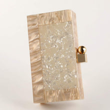 Load image into Gallery viewer, Menurra Women Acrylic Evening Clutch bag Glitter Marble Purse Handbag for Wedding Cocktail Party Prom
