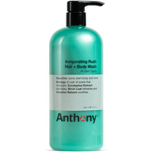 Load image into Gallery viewer, Anthony Mens Body Wash and Shampoo: Invigorating Rush 2-In-1 Liquid Gel Soap &amp; Hair Shampoo – Pine Wood Scent Contains Eucalyptus Extract, Canadian Balsam &amp; Birch Leaf 32 Fl. Oz
