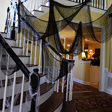 Load image into Gallery viewer, Yunfan 355" x 79" Halloween Creepy Cloth + Spider Web Halloween Decorations Outdoor Indoor Party Yard Spooky Backdrops Decor Supplies for Garden,Doorways,Haunted House,Windows,Home
