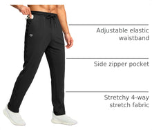 Load image into Gallery viewer, G Gradual Men's Sweatpants with Pockets Workout Joggers Pants(Black,L)
