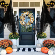 Load image into Gallery viewer, Yunfan 355" x 79" Halloween Creepy Cloth + Spider Web Halloween Decorations Outdoor Indoor Party Yard Spooky Backdrops Decor Supplies for Garden,Doorways,Haunted House,Windows,Home
