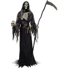 Load image into Gallery viewer, Haunted Hill Farm 7.0-Ft. Motion-Activated Rotting Reaper Animatronic
