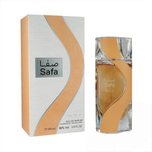 Load image into Gallery viewer, Nusuk Safa Unisex Eau De Parfum Juicy Lemon &amp; Strawberry Top Notes Creamy Coconut &amp; Nectar Floral Heart Warm Vanilla, Musk &amp; Ambrox Base Sweet, Playful, Long-Lasting Fragrance 100ml
