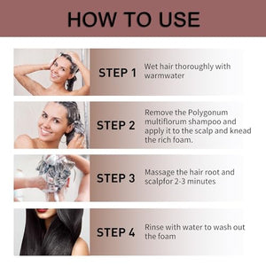 TYAYW Grey Hair Coverage Shampoo Soap 2Pcs, Shouwu Darkening Shampoo Bar for Gray Hair, Natural Blackening Hair Soap for Hair Hydrating & Moisturizing(Polygonum Multiflorum for Grey Hair)
