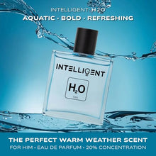 Load image into Gallery viewer, Intelligent H2O | Aquatic, Bold, and Refreshing | Eau de Parfum for Men | 3.4 Fl Oz (100 mL)
