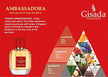 Load image into Gallery viewer, Gisada Ambassadora Women's Perfume - Perfumes for Women with Oriental, Sweet, Floral, Warm Fragrance - Daily Wear Women's Cologne with Juicy, Fruity, Spicy Scent - Made in Switzerland - 3.3 fl. oz.
