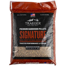 Load image into Gallery viewer, Traeger Grills Signature Blend 100% All-Natural Wood Pellets for Smokers and Pellet Grills, BBQ, Bake, Roast, and Grill, 20 lb. Bag
