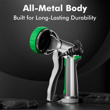 Load image into Gallery viewer, RESTMO Garden Hose Nozzle, Heavy Duty Metal Water Hose Nozzle with 7 Adjustable Spray Patterns, High Pressure Hand Sprayer with Flow Control for Watering Plants &amp; Lawns, Washing Cars &amp; Pets
