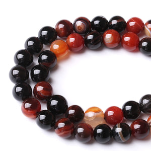 90PCS 4MM Red Persian Agate Natural Gemstone Round Stone Beads for Jewelry Making DIY Energy Stone Healing Power Bracelet 15"