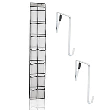Load image into Gallery viewer, Over the Door Shoe Organizer with 14 Large Mesh Pockets, Space Saving Hanging Storage for Shoes &amp; Accessories, Holds up to 40 lbs, Black Closet Rack Hanger WHITE
