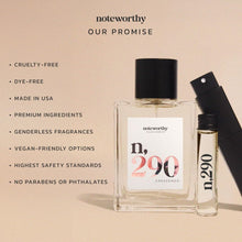 Load image into Gallery viewer, Noteworthy n,290 Crescendo Eau De Parfum – Mandarin, Peony, Vanilla | Sophisticated, Warm Fragrance for Any Occasion | Long-lasting Unisex Perfume for Women &amp; Men (100ml)
