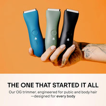 Load image into Gallery viewer, MERIDIAN The Trimmer Original - Body Hair Trimmer for Men, Electric Shaver for Pubic Hair, Chest, Legs &amp; Bikini, Waterproof &amp; Rechargeable, Sage
