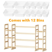 Load image into Gallery viewer, SpaceAid Toy Storage Organizer with 6 Shelves and 12 Bins, Bookshelf/Bookcase, Kids Bin Shelf, Toys Box for Playroom Organization for Bedroom &amp; Room Decor, White, 52.3" W

