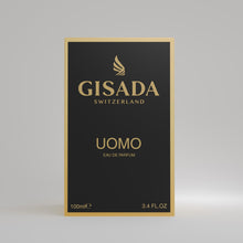 Load image into Gallery viewer, Gisada Switzerland - Uomo - Eau de Parfum for Men - 3.3 fl oz (100ml) - Fresh lemon &amp; Warm cedarwood - Men's Perfume - Confident, Elegant and Long-Lasting Scent
