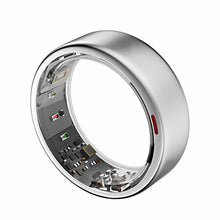 Load image into Gallery viewer, POBOVi Smart Ring - Health &amp; Sleep Tracker, Continuous SpO2 &amp; Heart Rate Monitor, Stress Management, NFC Wireless Charging, 6-Day Battery, Water-Resistant(IP68), iOS &amp; Android Compatible (Silver, 11)
