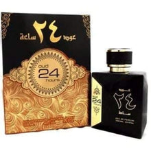 Load image into Gallery viewer, Ard Al Zaafaran Oud 24 Hours 2 Piece Set for Unisex, (3.4 Ounce Eau De Parfum Spray + 1.6 Ounce Deodorant Spray)
