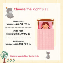 Load image into Gallery viewer, yescool Weighted Blanket (10 lbs, 41" x 60", Pink &amp; Grey) Cooling Heavy Blanket, Perfect for 90-110 lbs, Breathable Throw Blanket Gifts with Premium Glass Bead, Machine Washable
