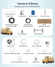 Load image into Gallery viewer, EXNOS 12000 BTU Mini Split AC &amp; Heating System, Heat Pump, 19 SEER2, 115V
