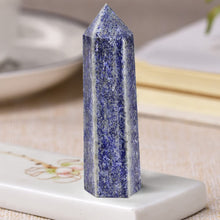 Load image into Gallery viewer, MOGEMT Natural Lapis Lazuli Obelisk Tower Large Healing Crystal Point Wand 6 Faceted Reiki Chakra Meditation Therapy 1.5-2.0 LBS
