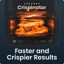 Load image into Gallery viewer, Chefman Crispinator Air Fryer 7-in-1 with 8 Qt Capacity, 450°F Max Temp &amp; TurboFry Pro Technology for Fast, Even Results, Bake, Broil, Dehydrate, Viewing Window, Nonstick Ceramic-Coated Basket

