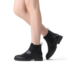 Load image into Gallery viewer, DREAM PAIRS Women&#39;s Low Heel Chelsea Ankle Boots Fashion Slip On Elastic Fall Booties Shoes,Size 8.5,Black/Pu,DAB213

