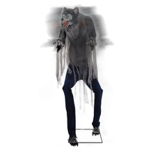 Load image into Gallery viewer, Haunted Hill Farm 7.0-Ft. Motion-Activated Towering Werewolf Animatronic
