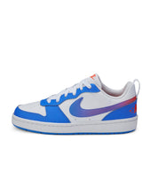 Load image into Gallery viewer, Nike Kid's Court Borough Low Bball, White/Blue Crystal-Bright Violet, 5Y
