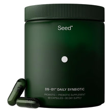 Load image into Gallery viewer, Seed DS-01 Daily Synbiotic - Prebiotic and Probiotic (60 Capsules) - 53.6 Billion AFU - Digestive Health, Gut Health, and Immune Health - Multi-Strain Probiotics for Women &amp; Men - Vegan &amp; Shelf-Stable
