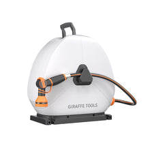 Load image into Gallery viewer, Giraffe Tools Retractable Heavy Duty Hose Reel, 5/8" x 92FT Automatic Rewind Garden Hose Reel with 360° Swivel Base, Ground Mounted for Lawn, Patio, Concrete Floor &amp; Yard Watering
