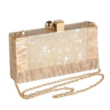 Load image into Gallery viewer, Menurra Women Acrylic Evening Clutch bag Glitter Marble Purse Handbag for Wedding Cocktail Party Prom
