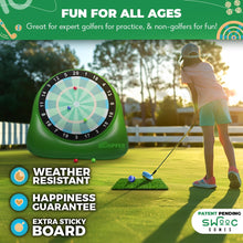 Load image into Gallery viewer, SWOOC Games – Bull Chipper™ | Giant Golf Darts (Over 6ft Tall) w/ 10+ Golf Games | Backyard Golf Game with Air Pump | Yard Games for Adults | Giant Outdoor Games for Adults and Family | Outside Games
